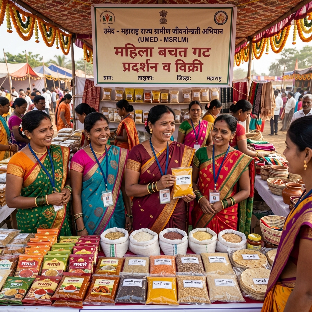 महिला बचत गट व शेतकरी समृद्धी बाजारपेठ